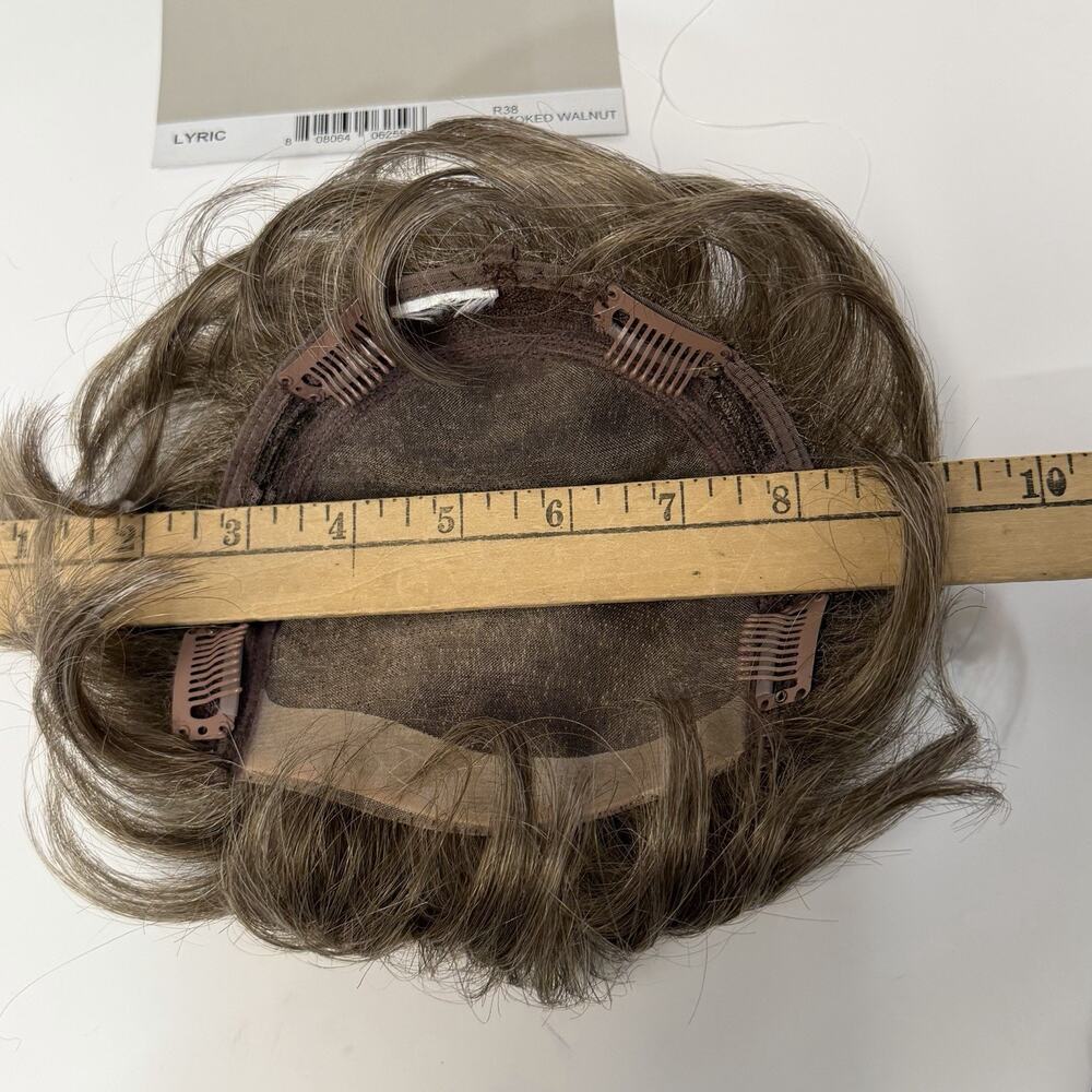 Raquel Welch Smoked Walnut R38 Lyric Sheer Indulgence Hair Piece Wig Topper - Picture 7 of 7